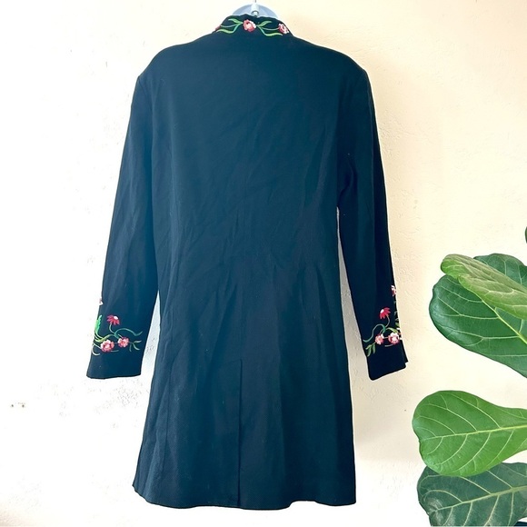 VICTOR COSTA VTG ASO Phoebe Buffay Alternative Floral Embroidered Jacket L - Picture 9 of 14